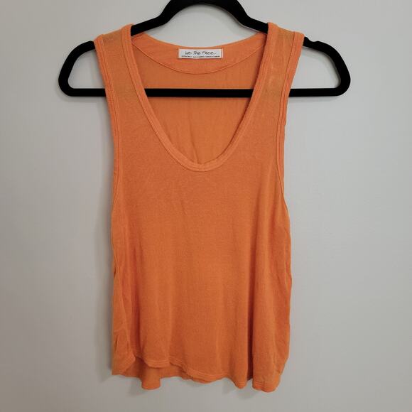 Free People Tops - We The Free Free People Orange Tank Top Size XS